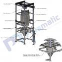 drawing mini fibc discharging unit loading with electric hoist massage 150