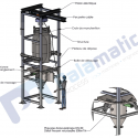 drawing mini fibc discharging unit loading with electric hoist massage valve 125