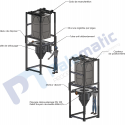 drawing mini fibc discharging unit loading with forklift 125