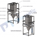 drawing mini fibc discharging unit loading with forklift massage 150