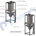 drawing mini fibc discharging unit loading with forklift valve 125