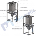 drawing mini fibc discharging unit loading with forklift valve 150