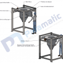 drawing mini fibc discharging unit low structure 125