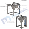 drawing mini fibc discharging unit low structure massage 150