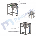 drawing mini fibc discharging unit low structure massage valve 125