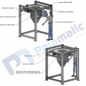 drawing mini fibc discharging unit low structure valve 125