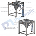 drawing mini fibc discharging unit low structure valve 150