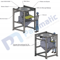 drawing mini fibc sack discharging unit loading low structure 125