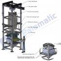 drawing mini fibc sack discharging unit loading with electric hoist massage valve 125