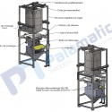 drawing mini fibc sack discharging unit loading with forklift massage 125