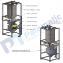 drawing mini fibc sack discharging unit loading with forklift massage 150