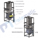 drawing mini fibc sack discharging unit loading with forklift massage valve 125