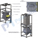 drawing mini fibc sack discharging unit loading with forklift valve 125