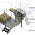 mini drawing confined manual sack opening 1400