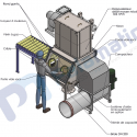 mini drawing confined manual sack opening 800 dust collecting compactor