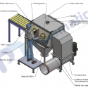 mini drawing confined manual sack opening systems 1000 compactor