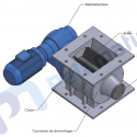 mini drawing gravity rotary valve E150