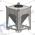 mini drawing steel container IBC 1000