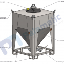 mini drawing steel container IBC 1200