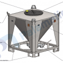 mini drawing steel container IBC 500