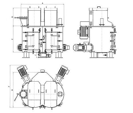 vertical mixer for powders dimensions palamatic